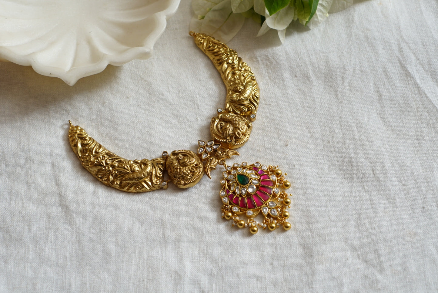 Kundan Necklace (4-7726)(K)(PREORDER)