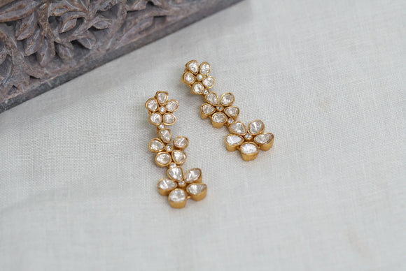 Polki stone earrings (1-3519)(M)