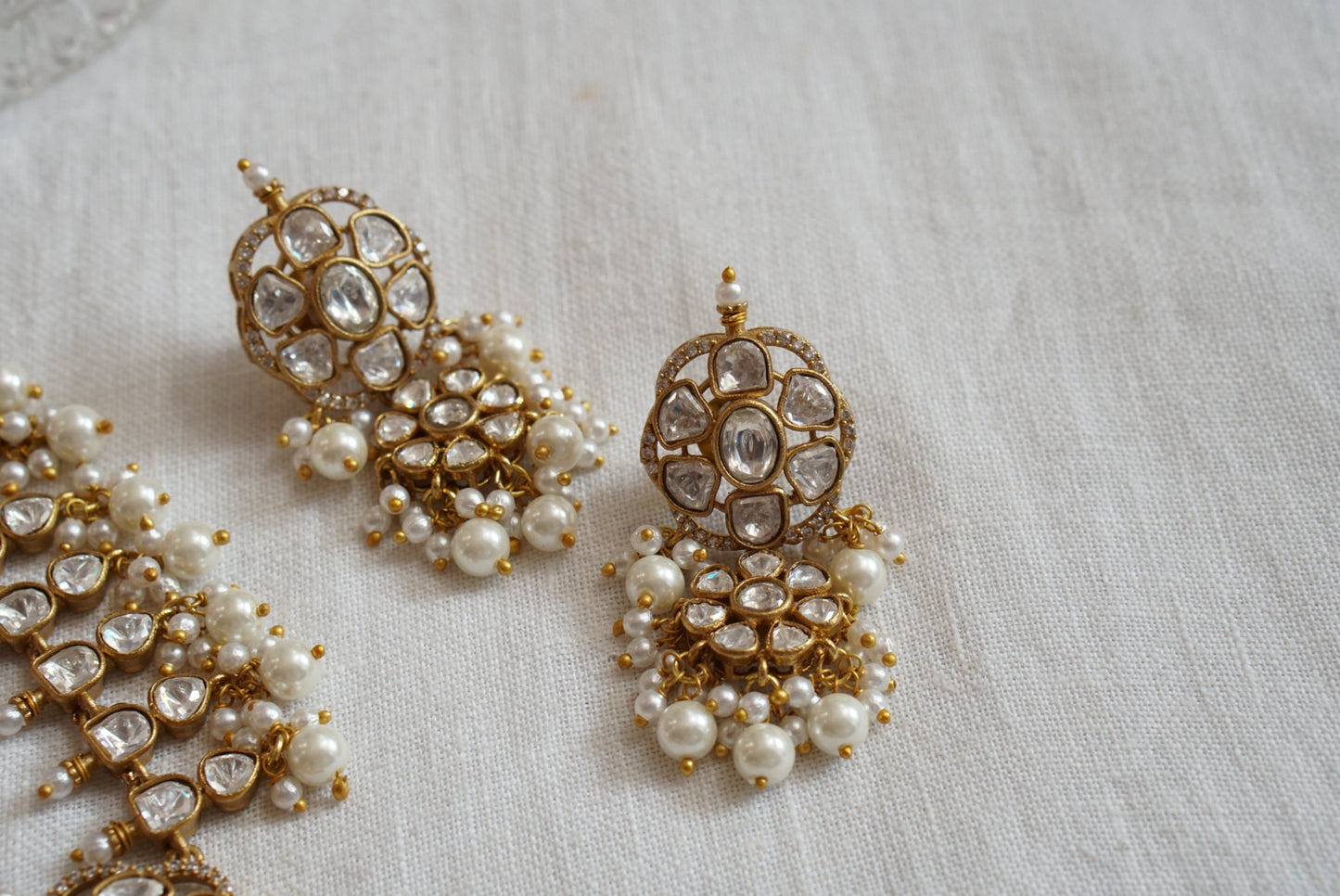 Polki Necklace set (4-7925)(B)(MADE ON ORDER 15-20DAYS)