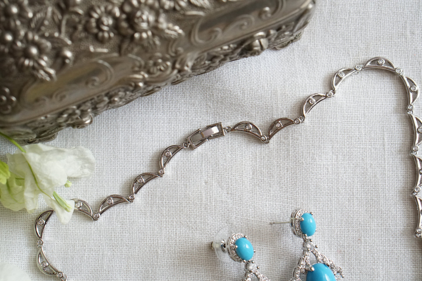 Turquoise stone necklace Set (4-9521)(EX)(from turkey)