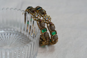Kundan bangles size 2’6 (3-309)(AK)
