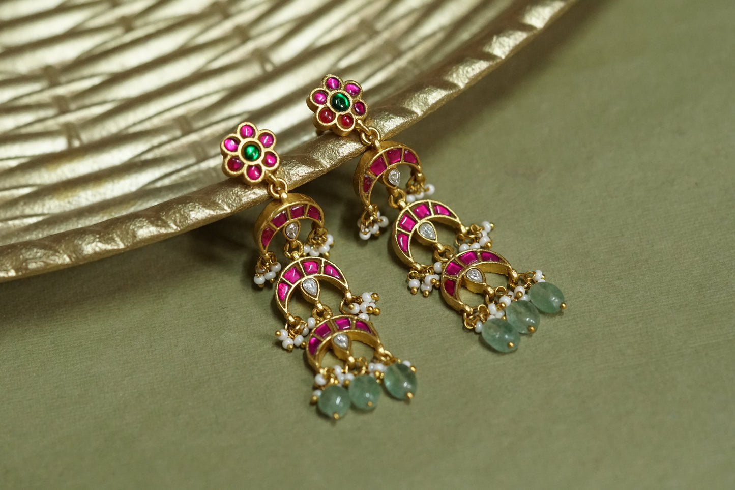 Kundan earring (1-4319)(K)(PREORDER)