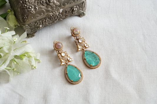 Multicolour polki earrings (1-5489)(KOL)