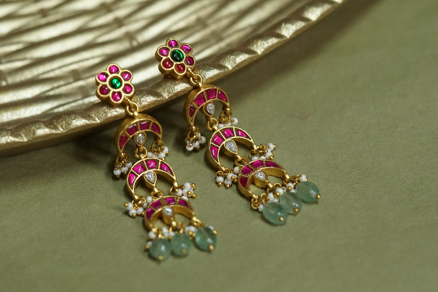 Kundan earring (1-4319)(K)(PREORDER)
