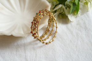 Multi stone bangle (3-408)