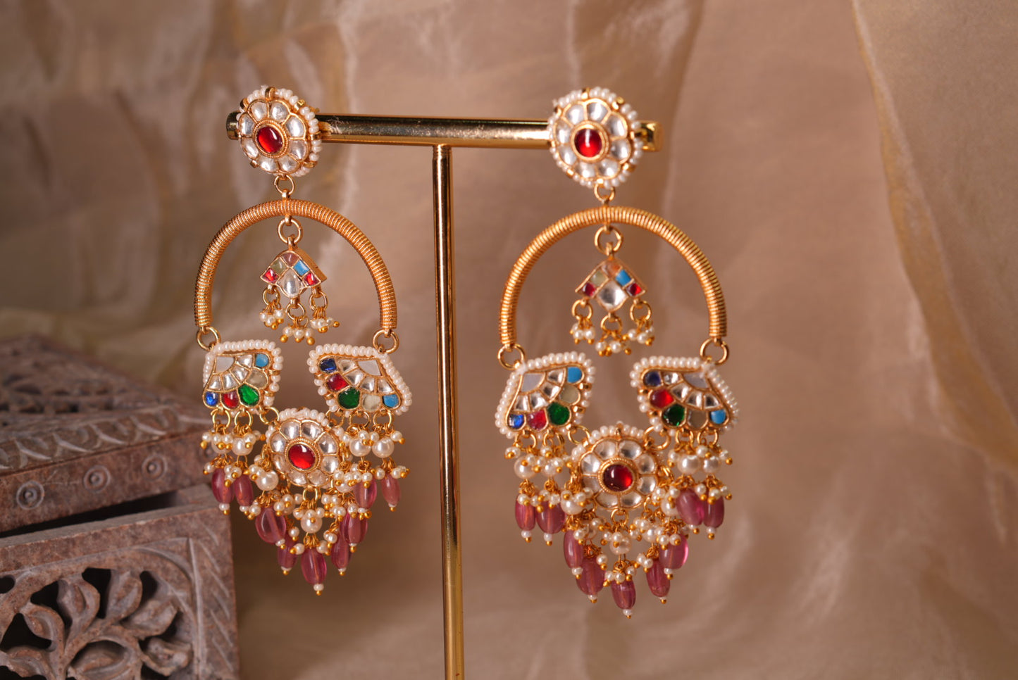 Kundan Earrings (1-5027)(A)