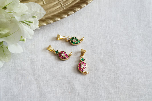 Reversible Mango Kundan Pendant (4-9535)(K)