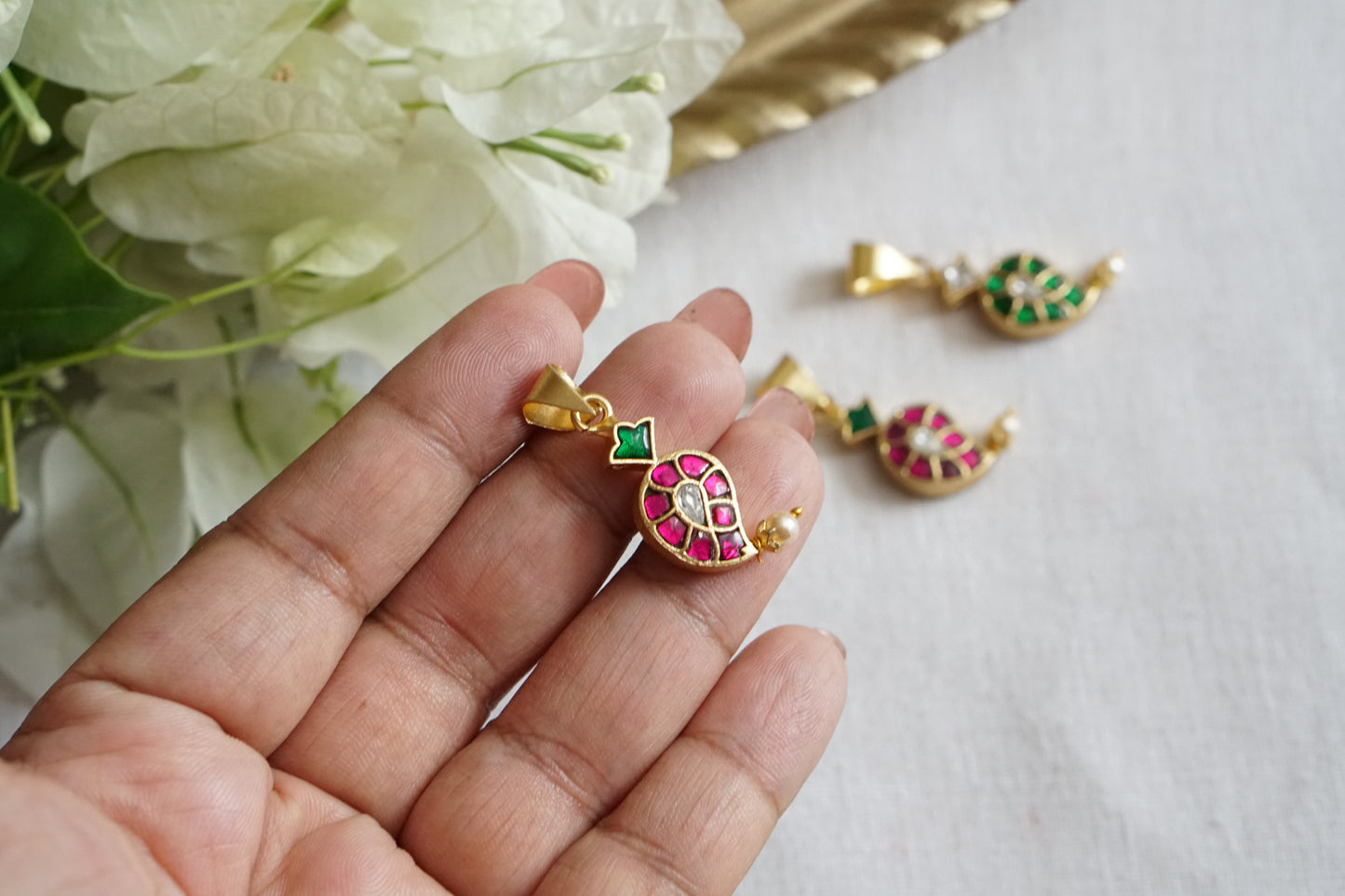 Reversible Kundan Pendant (4-9535)(K)