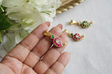 Reversible Mango Kundan Pendant (4-9535)(K)
