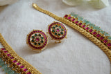 Kundan necklace set (4-7538)( K)(PREORDER)