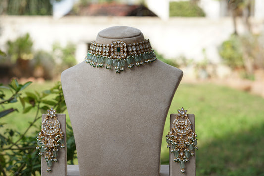 Kundan Choker Set (4-8797)(R)(Already discounted) - JEWELSTYLE
