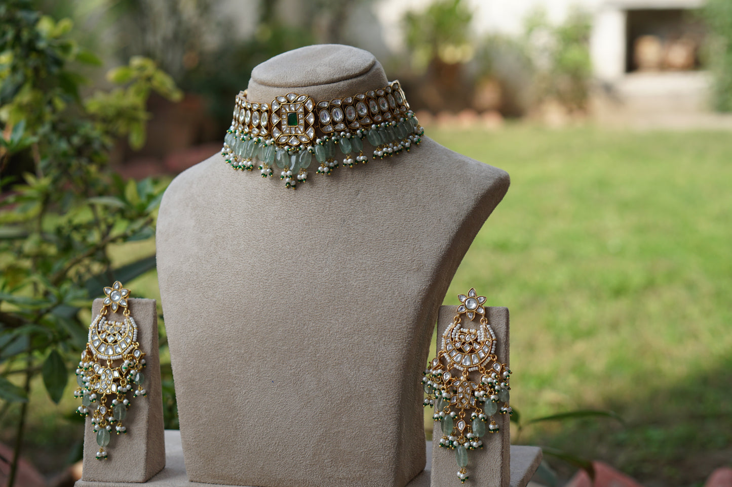 Kundan Choker Set (4-8797)(R)(Already discounted) - JEWELSTYLE