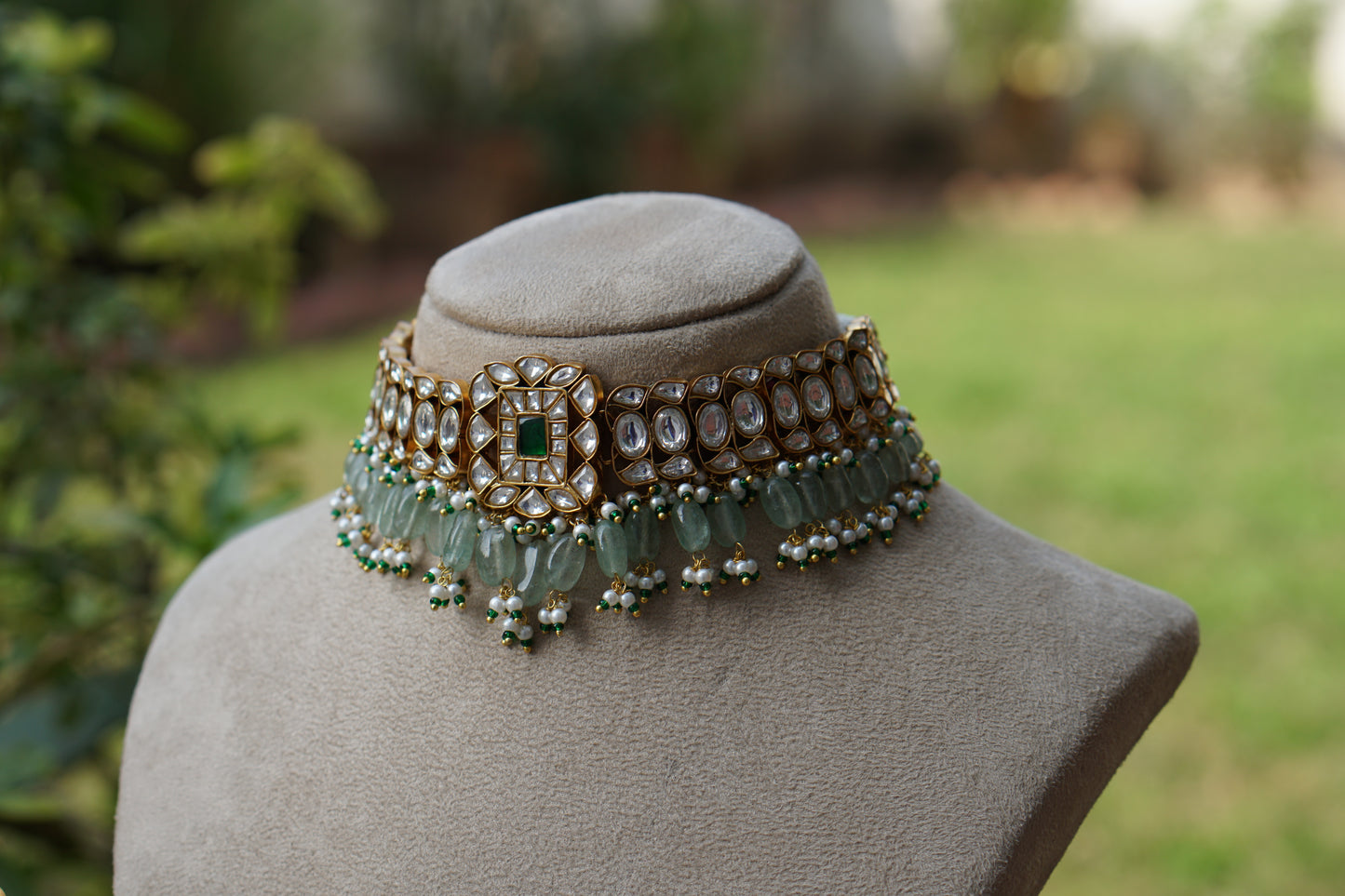 Kundan Choker Set (4-8797)(R)(Already discounted) - JEWELSTYLE