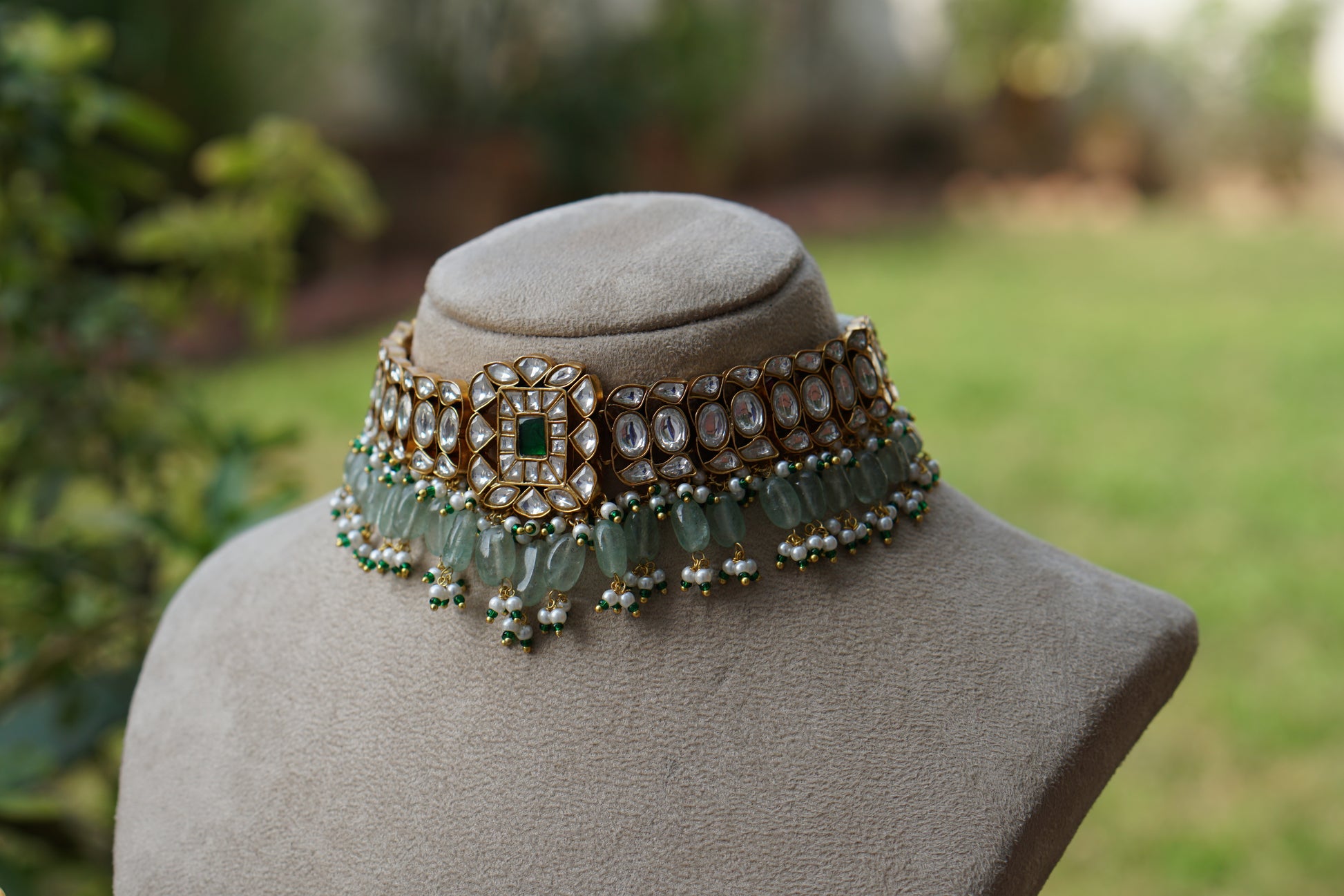 Kundan Choker Set (4-8797)(R)(Already discounted) - JEWELSTYLE