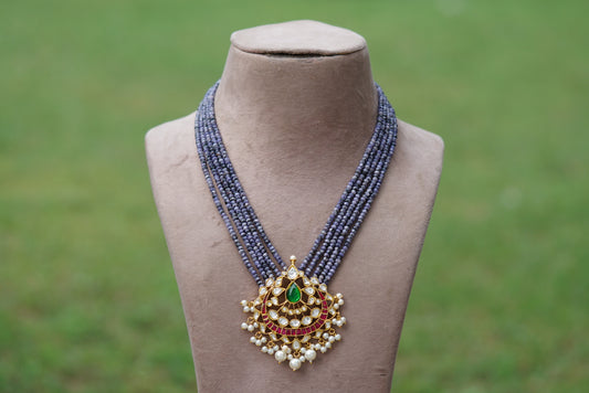 Kundan pendant necklace(4-6323)(R)(preorder delivers in 20days)