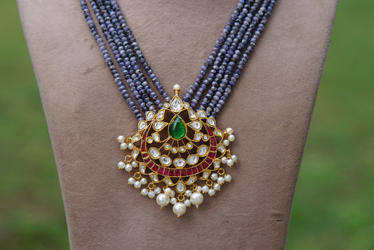 Kundan pendant necklace(4-6323)(R)(preorder delivers in 20days)