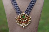 Kundan pendant necklace(4-6323)(R)
