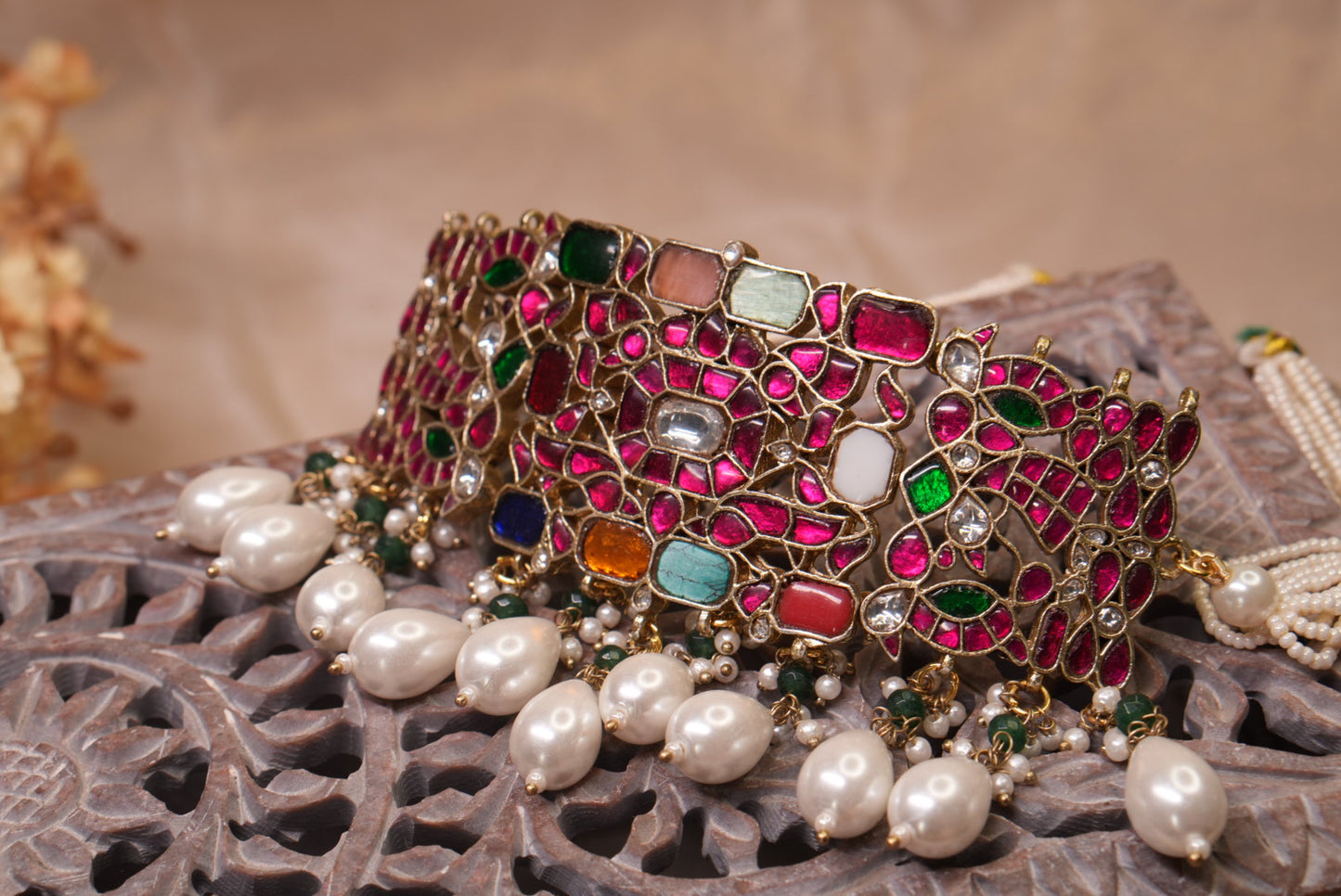Navratan Kundan Choker (4-8922)(A)(offer pieces) - JEWELSTYLE