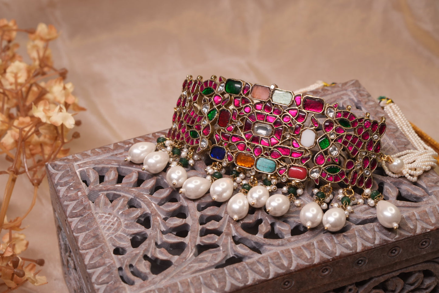 Navratan Kundan Choker (4-8922)(A)(offer pieces) - JEWELSTYLE
