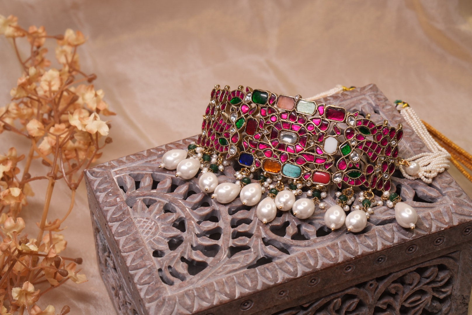 Navratan Kundan Choker (4-8922)(A)(offer pieces) - JEWELSTYLE