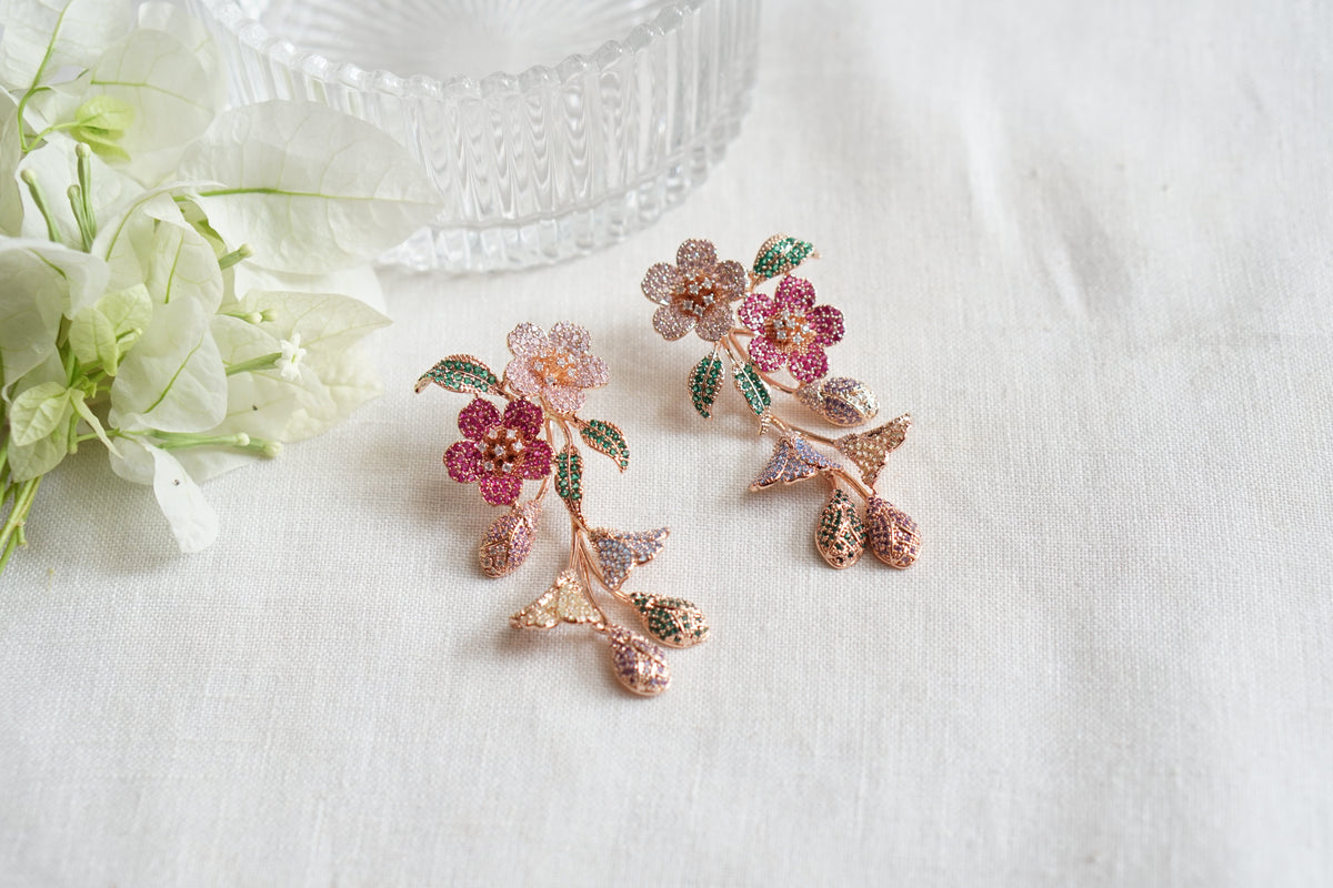 Multistone Ad Earrings (1-5520)(Ex)(from turkey)