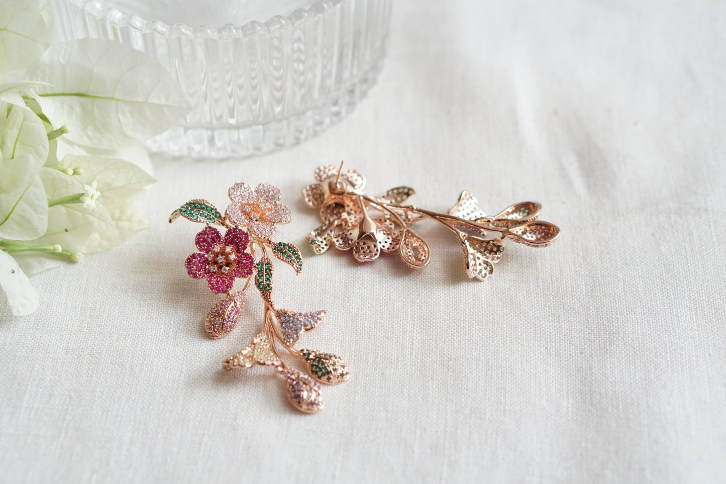 Multistone Ad Earrings (1-5520)(Ex)(from turkey)