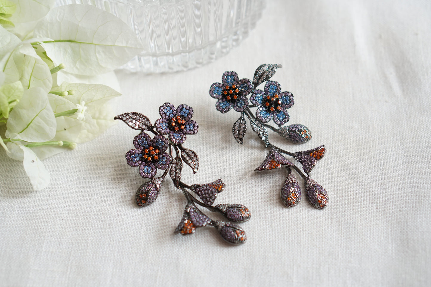 Multistone Ad Earrings (1-5521)(Ex)(from turkey)