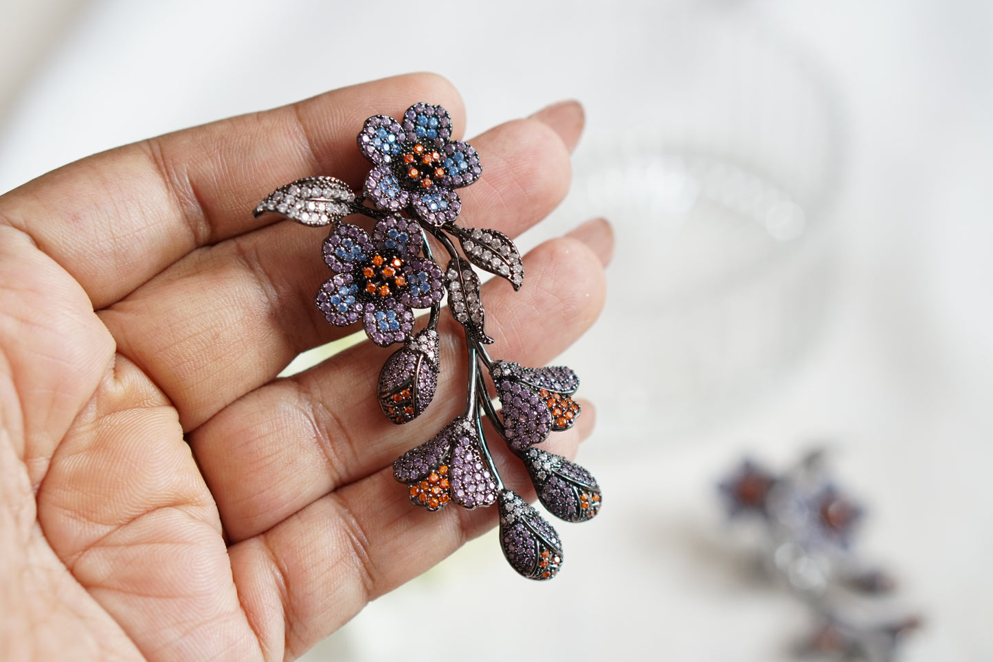 Multistone Ad Earrings (1-5521)(Ex)(from turkey)