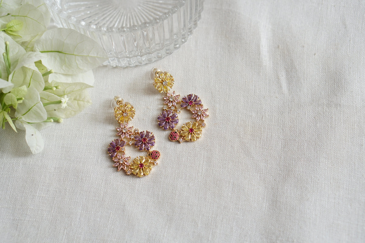 Multistone Ad Earrings (1-5522)(Ex)(from turkey)