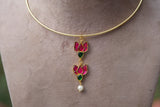 Kundan hasli necklace set (4-5961)(R)(INTRODUCTORY PRICE)