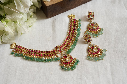 Kundan Necklace set (4-8132)(K)(PREORDER)