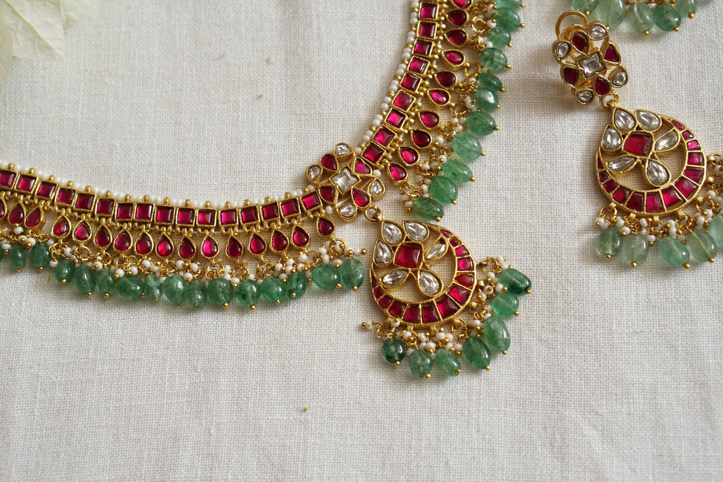 Kundan Necklace set (4-8132)(K)(PREORDER)