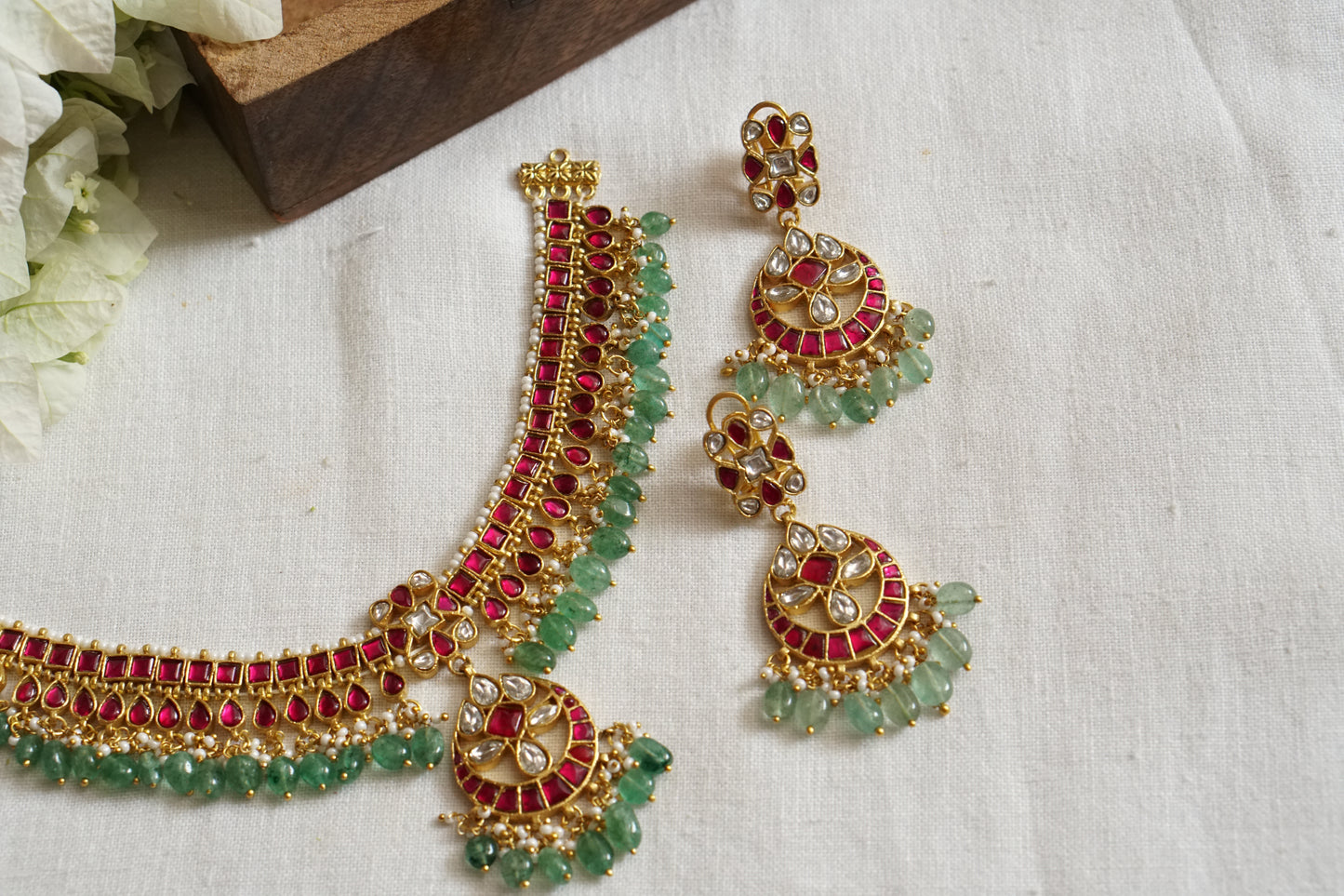 Kundan Necklace set (4-8132)(K)(PREORDER)