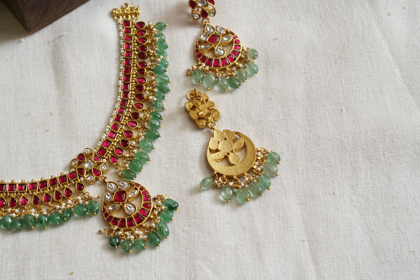 Kundan Necklace set (4-8132)(K)(PREORDER)