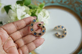 Blue Stone Earrings (1-5504)(B)
