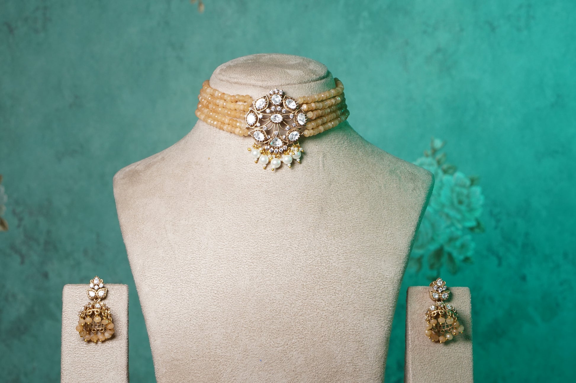 Polki Choker Set (4-8805)(B)(offer piece) - JEWELSTYLE