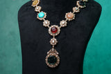 Navratan Polki Necklace Set (4-8798)(B)