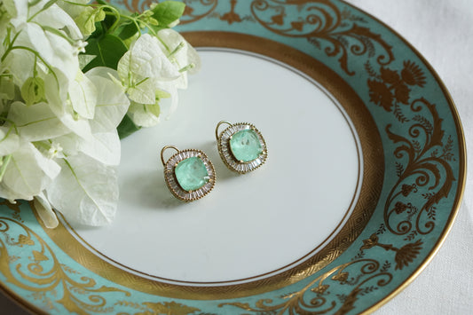Mint stone Studs (1-5502)(B)