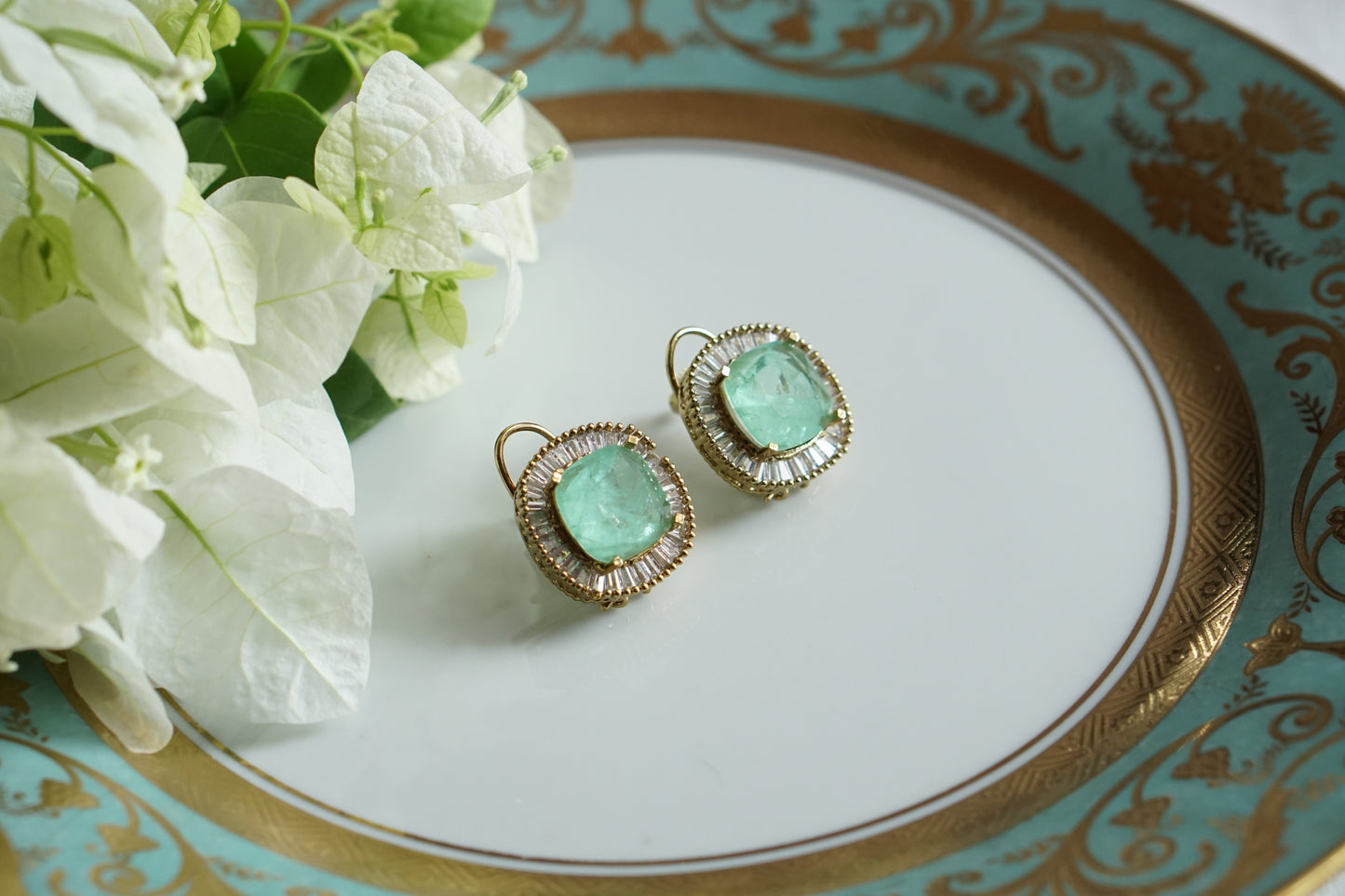 Mint stone Studs (1-5502)(B)