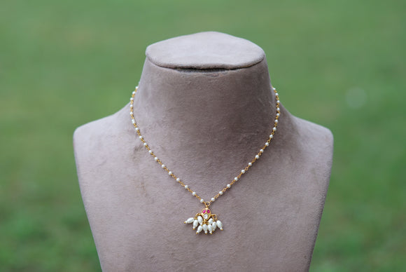 Kundan pendant necklace (4-6335)(S)