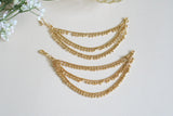 Gold beads Earchain (9-256) (AK)