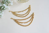 Gold beads Earchain (9-256) (AK)