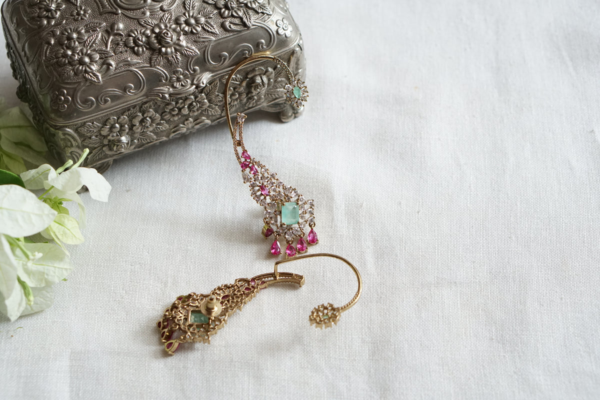 Ad  Stone Earcuff Earrings (1-5511)(B)
