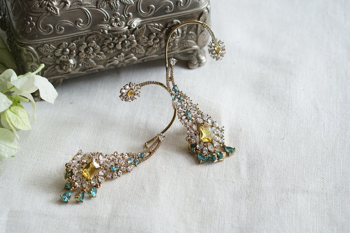 Ad  Stone Earcuff Earrings (1-5510)(B)