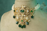 Polki Choker Set (4-8931)(A) - JEWELSTYLE
