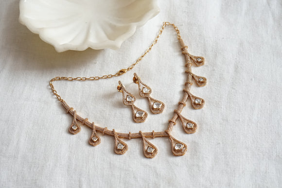 Polki Necklace Set (4-8429)(B)(CLEARANCE SALE PIECE)