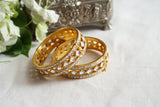 Kundan Stone Bangle (3-502)(R) Openable