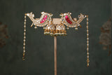 Kundan fish earcuff jhumki(1-4909)(R)