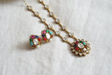 Multi Stone Polki Pendant Set (4-8431)(B)