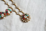 Multi Stone Polki Pendant Set (4-8431)(B)